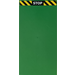 LEGO Green Tile 8 x 16 with &#039;STOP&#039; on black and yellow danger stripes pattern Sticker with Bottom Tubes, Textured Top (90498)