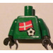 LEGO Vert Torse avec Danish Drapeau et Soccer Balle avec Variable Number sur Retour (973)