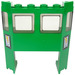 LEGO Green Train Front 2 x 6 x 5 with &#039;9V&#039; Warning Sticker with 2 High Cutout (2924)