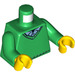 LEGO Grön V-Neck Tröja Minifigur Kropp (973 / 76382)