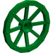 LEGO Green Wagon Wheel Ø33.8 with 8 Spokes with Notched Hole (4489)
