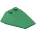 LEGO Green Wedge 4 x 4 Triple without Stud Notches (6069)