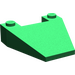LEGO Green Wedge 4 x 4 without Stud Notches (4858)