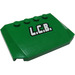 LEGO Groen Wig 4 x 6 Gebogen met &quot;L.C.B.&quot; Sticker (52031)