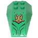 LEGO Green Wedge 6 x 4 Triple Curved with Golden Dragon Head Sticker (43712)