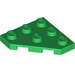 LEGO Groen Wig Plaat 3 x 3 Hoek (2450)