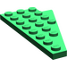 LEGO Groen Wig Plaat 4 x 8 Vleugel Links met onderkant Stud Notch (3933)