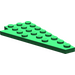 LEGO Vert Coin assiette 4 x 8 Aile Droite avec encoche pour tenon en dessous (3934)