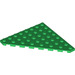 LEGO Green Wedge Plate 8 x 8 Corner (30504)