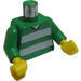 LEGO Green White and Green Team Player with Number 18 on Back Torso (973)