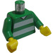 LEGO Grün Weiß und Grün Team Player mit Number 18 auf der Rückseite Torso (973 / 73403)