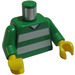 LEGO Zelená Bílá a Zelená Team Player s Number 2 na zadní části Trup (973)