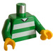 LEGO Green White and Green Team Player with Number 3 on Back Torso (973)