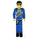 LEGO Guy in Blue Overalls Technic Figure with Stickered Legs