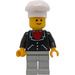 LEGO Hamburger Seller with Black Suit and White Chef Hat Minifigure