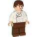 LEGO Han Solo - Reddish Brown Poten en Wit Shirt minifiguur