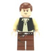 LEGO Han Solo med Sort Vest og Reddish Brun Ben Minifigur (Smil)