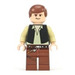 LEGO Han Solo con Nero Gilet e Reddish Marrone Gambe Minifigure (Sorriso)