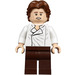 LEGO Han Solo s Bílá Košile s Wrinkles a Dark Hnědá Nohy s Zvlněný Vlasy Minifigurka