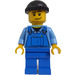 LEGO Harbour Worker mit Schwarz Gestrickt Kappe Minifigur