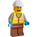 LEGO Harbour Worker with White Construction Helmet Minifigure