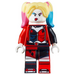 LEGO Harley Quinn with Eye Shadow and Bright Light Yellow Hair Minifigure