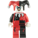LEGO Harley Quinn avec Jester Chapeau, Bleu Yeux et blanc Mains Figurine