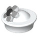 LEGO Hat with Silver and Black Flower with Small Pin (60389)