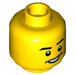 LEGO Diriger Male Noir Eyebrows (Goujon solide encastré) (3626 / 37061)