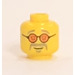 LEGO Kopf mit Sunglasses und Moustache (Einbau-Vollbolzen) (3626)
