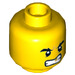 LEGO Hoofd met Surpised en Scared Grijns (Verzonken Solid Stud) (3626 / 36114)