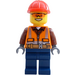 LEGO Heavy-Haul Train Construction Worker Minifigure