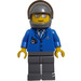 LEGO Helicopter Pilot with Blue Jacket  Minifigure