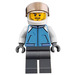 LEGO Hubschrauber Pilot mit Mittelblau Jacke Minifigur