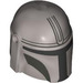 LEGO Helmet with Sides Holes with Mandalorian Black with Stripe (3807 / 106132)
