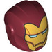 LEGO Helm mit Smooth Vorderseite mit Iron Man Maske (28631 / 104704)