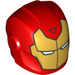 LEGO Helm met Smooth Voorkant met Rood Iron Man Masker (28631 / 29819)