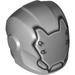 LEGO Helm met Smooth Voorkant met Zilver Faceplate (28631 / 29618)