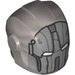 LEGO Helm mit Smooth Vorderseite mit Silber Faceplate und Weiß Augen (28631 / 80747)