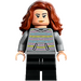 LEGO Hermione Granger с Сив Striped Суичър с качулка и Черно Крака Минифигурка