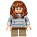 LEGO Hermione Granger con Gris Striped Sudadera y Tostado oscuro Piernas Minifigura