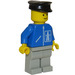 LEGO Highway worker with light gray legs and black police hat Minifigure
