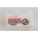LEGO Hinge 1 x 2 Base with Ghostbusters Logo, &#039;CAUTION&#039; and &#039;STAY BACK OVER 500 FT&#039; Sticker (3937)