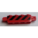 LEGO Hinge Brick 1 x 4 Locking Double with Black and Red Danger Stripes Pattern on Both Sides Sticker (30387)