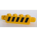 LEGO Hinge Brick 1 x 4 Locking Double with Black and Yellow Stripes Danger On Both Sides Sticker (30387)