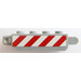 LEGO Hinge Brick 1 x 4 Locking Double with red and white danger stripes Sticker (30387)