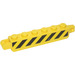 LEGO Hinge Brick 1 x 6 Locking Double with Black and Yellow Danger Stripes (Model Left) Sticker (30388)