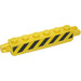 LEGO Hinge Brick 1 x 6 Locking Double with Black and Yellow Danger Stripes (Model Right) Sticker (30388)