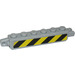 LEGO Hinge Brick 1 x 6 with Fingers with Black and Yellow Danger Stripes Sticker (30388)