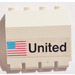 LEGO Hinge Panel 2 x 4 x 3.3 with 'United' and USA Flag Sticker (2582)